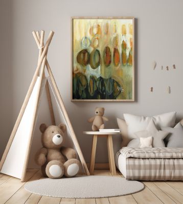 Abstract With Ovals and Gold II