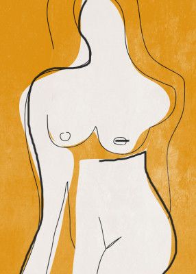Abstract Line Art Nude