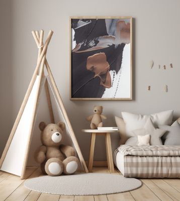 Dynamic Brushstrokes in Brown and Copper