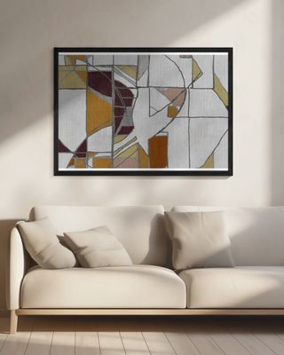 Abstract Geometric Forms in Warm Tones