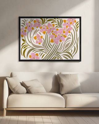 Orange and Pink Floral Pattern