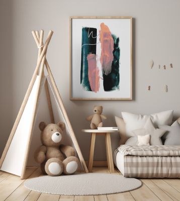 Abstract Brush Strokes 3x A1