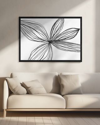 Minimalist Black and White Petals