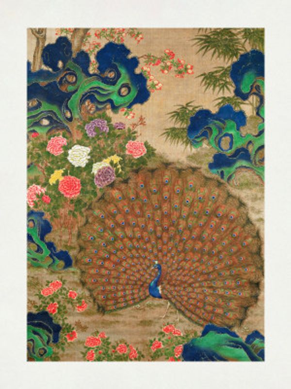 Chinese Peacock and Flowers (17th Century)