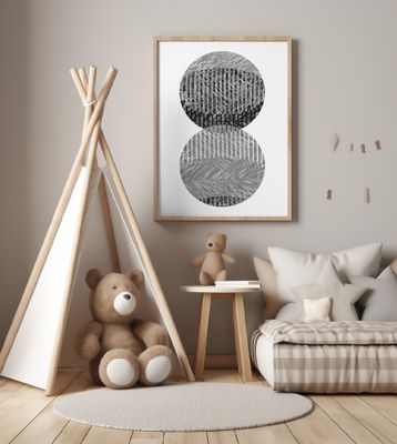 Black Grey Dots Bauhaus No3