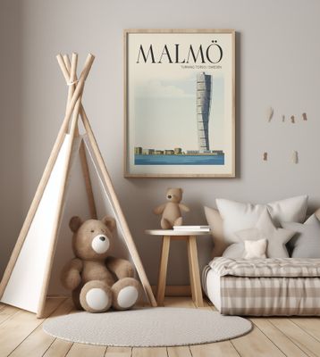 Malmö Travel Poster