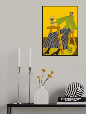 Just one glass.  Lady drinking wine