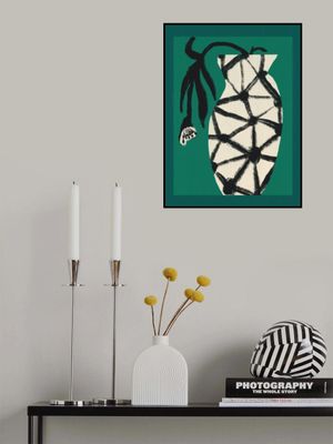 Hexagon Vase In Green