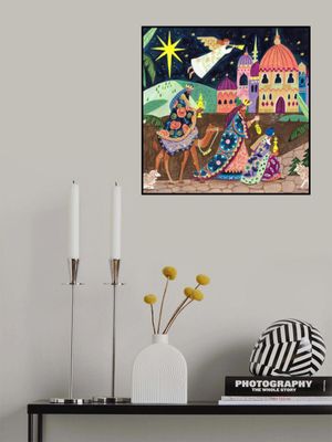 Three Wise Men in the night Christmas