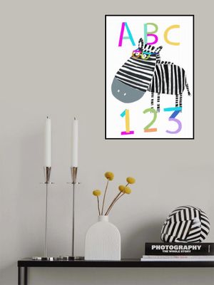 ABC and 123 Letters and Numbers with Zebra by Artist Carla Daly