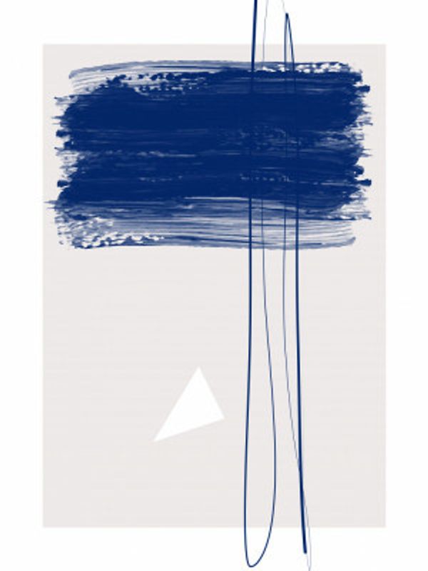 Bold Blue Brushstrokes