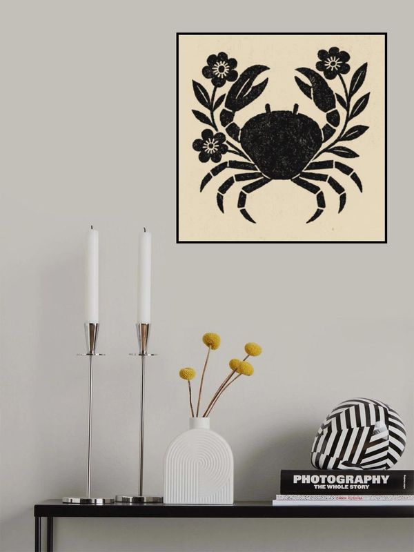 Crab and flowers no 02