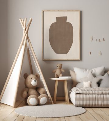 Brown Silhouette of a Vase