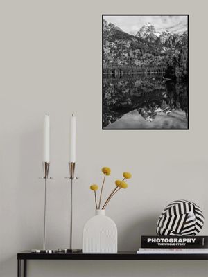 Taggart Lake Reflection in Black-and-White