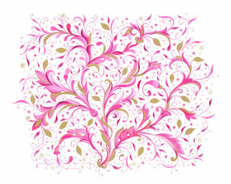 Pink Florentine Pattern