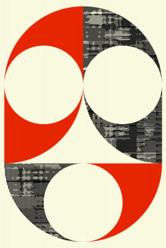 Bold Red and Black Circular Patterns