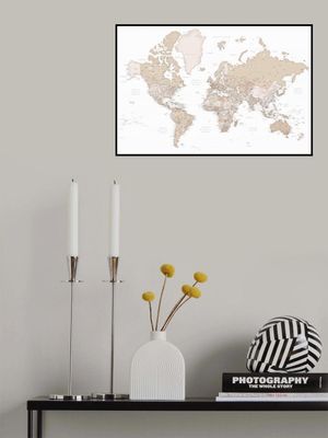 Detailed world map with cities, Louie