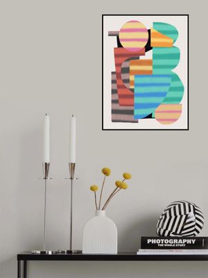 Vibrant Composition Of Geometric Shapes