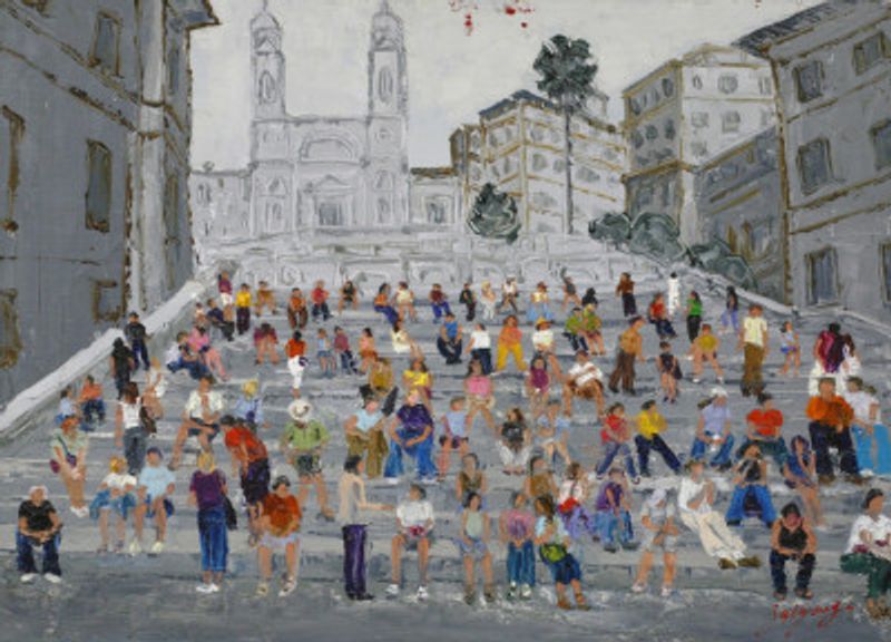 Piazza in Rome Italy