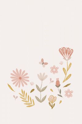 Pink and Golden Wildflowers