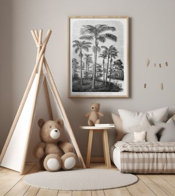 Vintage Palm Tree Drawing Ii