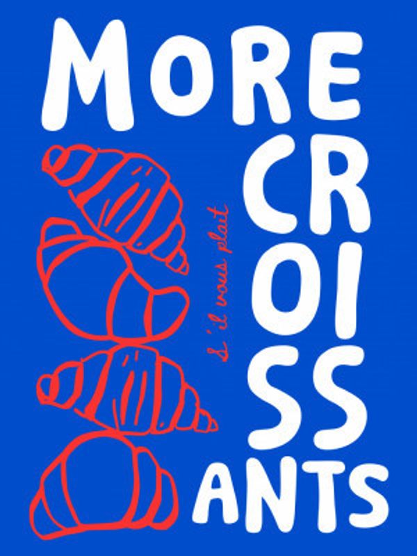 More Croissant - blue/red