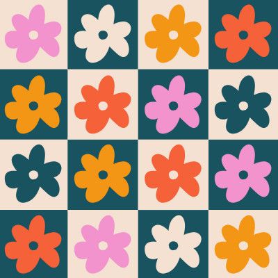 Floral Checkers