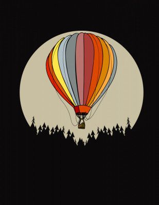 Balloon Over The Forest