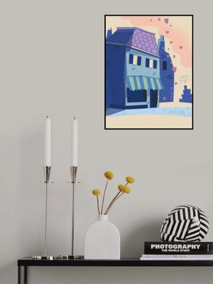 Whimsical House With Blue Tones