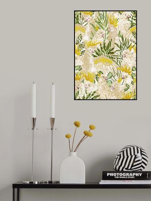 Tropical lounge Cockatoos pattern