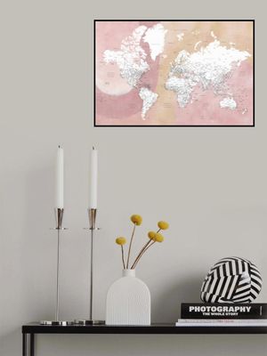 Detailed world map with cities Mizn