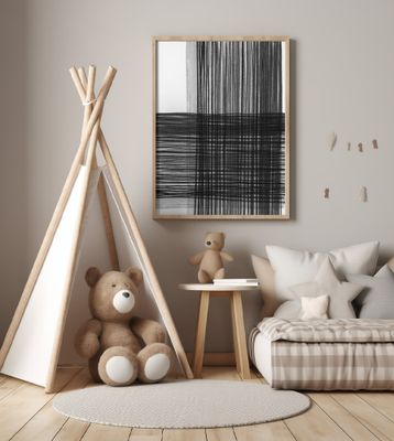 Intersecting Vertical And Horizontal Black Lines