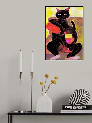 Big Black Cat Wining Down