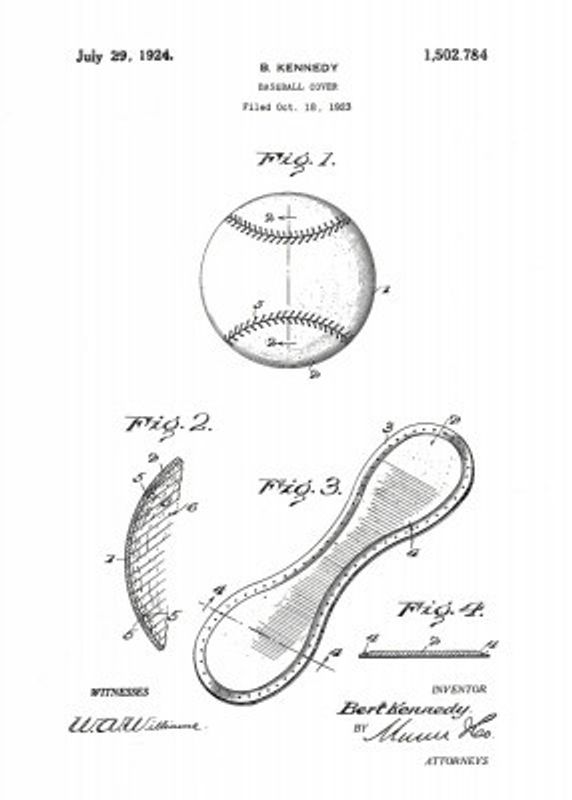 Baseball Cover Patent 1923