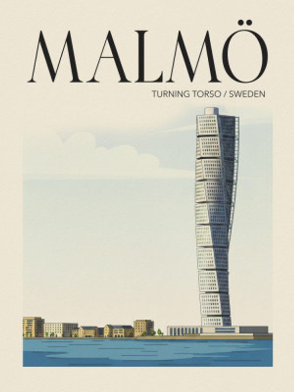 Malmö Travel Poster