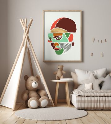 Color Abstract Faces #1