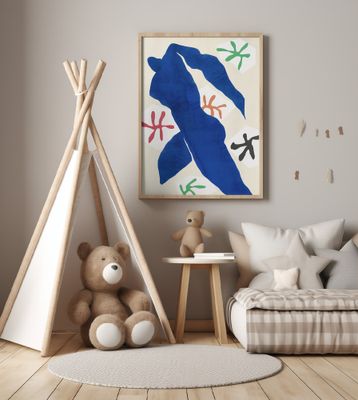 Abstract Blue Figure