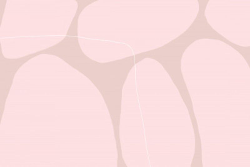 Pink Organic Shapes And Thin White Lines