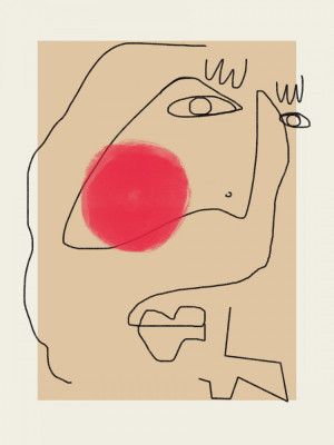 Red Cheek Reflection