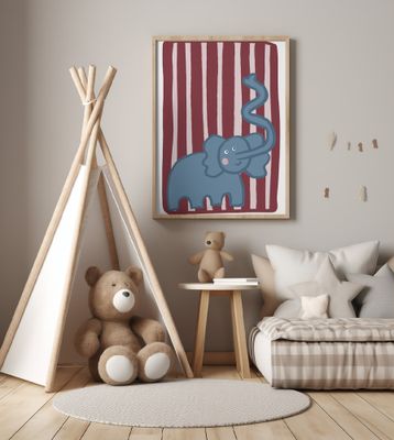 Curious Blue Elephant