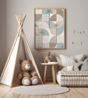 Palm Springs Desert Shapes and Palms Sand