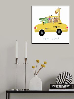Jungle Animals in a Yellow Taxi in New York by Carla Daly