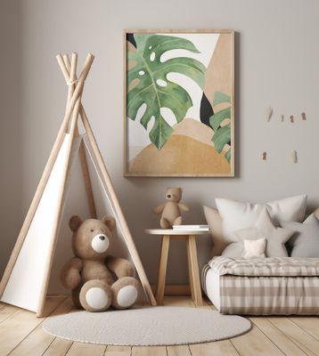 Abstract Art Tropical Leaves