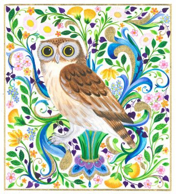 Floral Owl Enchantment
