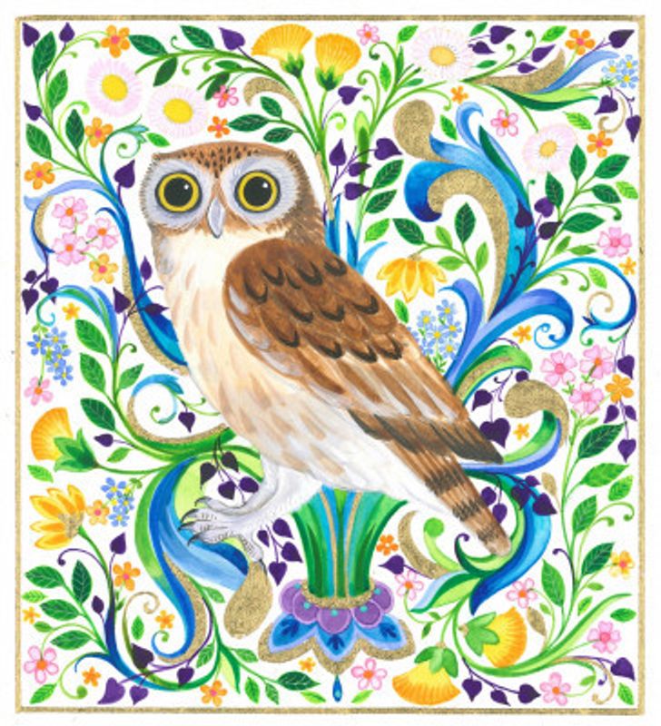Floral Owl Enchantment