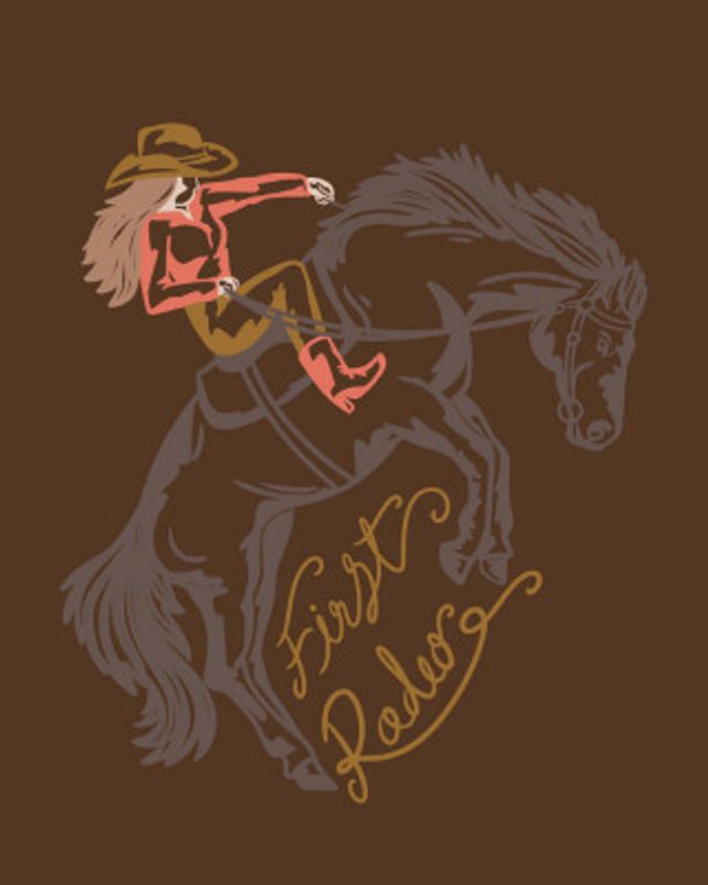 Cowgirl Riding A Rearing Horse