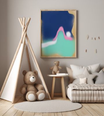 Blue and Luminous Greeen Liquid