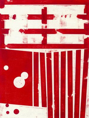 Red and White Geometric Shapes