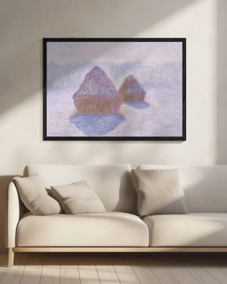 Haystacks (effect of Snow and Sun) (1891) By Claude Monet