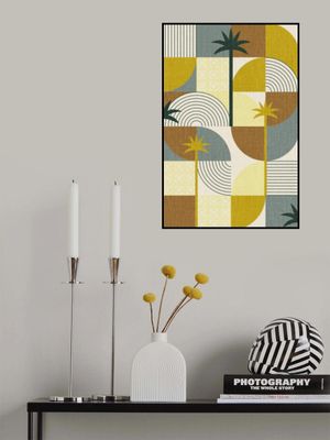 Palm Springs Desert Shapes and Palms Mustard